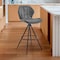 Armen Living Catalina 26" Swivel Counter Height Bar Stool in Charcoal Fabric and Black Finish LCCTBACH26 - alternate 6